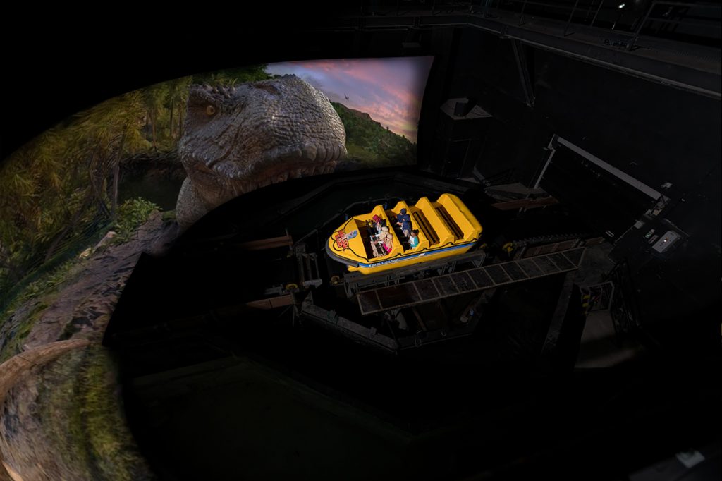 Jurassic Island film onscreen aboard Superflume